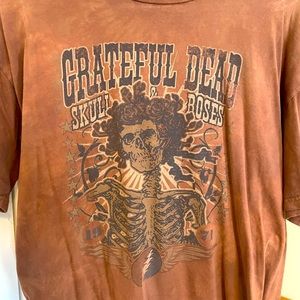 Vintage Grateful Dead Skull & Roses Liquid Blue T-shirt